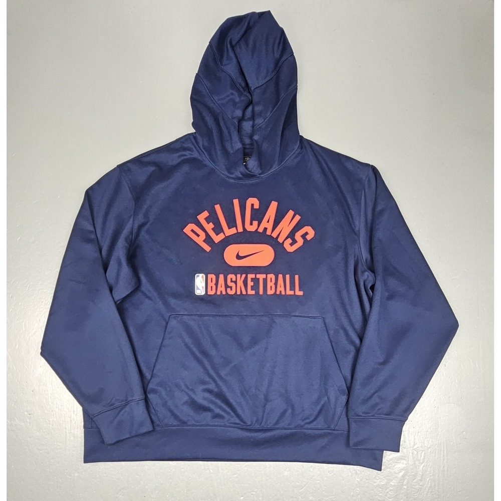 Nike New Orleans Pelicans Hoodie Mens XL Blue Dri-Fit NBA Warm Up DB0911-419